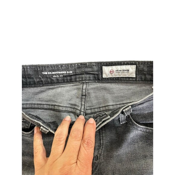 AG Adriano Goldschmied Jeans Womens Faded Black Ex Boyfriend Slouchy Slim 31x27” - Picture 7 of 12